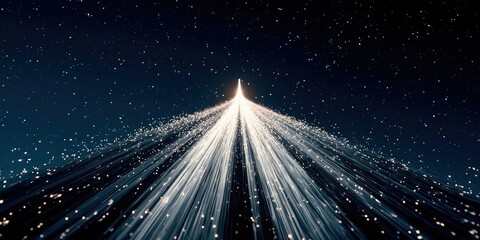 Aufkleber - Abstract Light Streaks Against Starry Sky, Symbolizing Innovation and Technological Advancement in the Digital Age, Representing Connectivity and Future Thinking : Generative AI