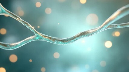 Leinwandbilder - Genetic Blueprint: Dive into a stunning macro view of a double helix, a mesmerizing representation of the building block of life, and biological code.