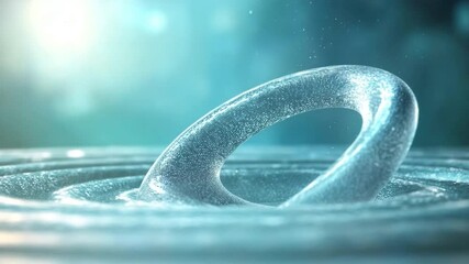 Poster - A loop of water : An artistic rendering features a mesmerizing water loop amidst rippling water, evoking a sense of fluidity, movement, and interconnectedness.