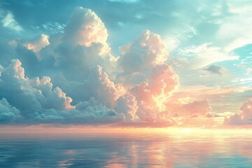 Poster - Gentle waves crash on the shore at sunset with pink clouds and a serene atmosphere in the Hawaiian Islands