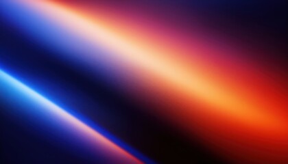 Poster - vivid abstract light streak wallpaper with smooth gradient of electric blue and fiery orange on textured diagonal background for modern web design, digital branding, or print surface layout

