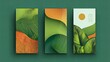 © Mary - Modern Agriculture Theme Vertical Banners with Tropical Leaves