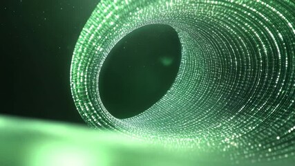 Leinwandbilder - Tunnel of Luminescence: A mesmerizing digital depiction of a luminous tunnel, crafted from countless tiny particles, radiating an ethereal glow and hinting at the wonders of futuristic technology. 