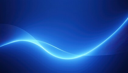 Poster - vibrant abstract blue wave background with glowing curved light lines and layered gradient flow, ideal for web design, tech branding, wallpaper, or futuristic print graphic

