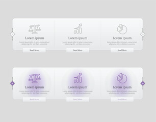 Wall Mural - website design template menu elements with icons set
