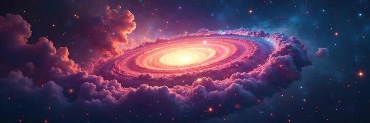 vast cosmic expanse, swirling nebulae and distant galaxies illustrate the sheer scale and mystery of