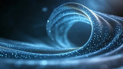 Leinwandbilder - Abstract Flowing Energy: A mesmerizing image capturing the dynamic essence of flowing energy, depicted through luminous particles. This evocative piece captures the ethereal movement.