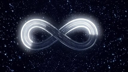 Wall Mural - Cosmic Infinity Sign with Nebula Background