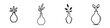 © AI04 - Variety of outlined vase icons displaying plants with diverse leaf arrangements