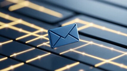 Poster - Digital Communication: The sleek digital image showcases a captivating perspective on email technology and the interconnectedness of the digital realm.