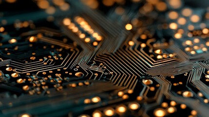 Poster - Abstract computer circuit board wallpaper background