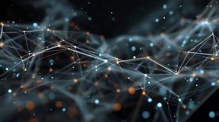 Poster - Big data connection technology, cityscape telecommunication and communication network concept, smart city and digital transformation