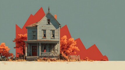 Leinwandbilder - Housing market crash