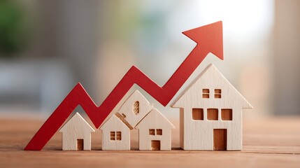 Leinwandbilder - Rising interest rates for home buyers