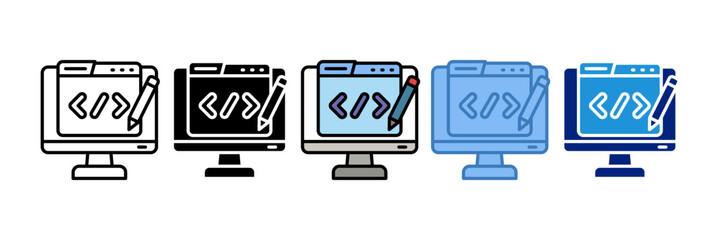 Code Writer Icon Element For Design
