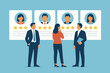 © GraphicsWorld - Choosing candidate alternative, recruitment human resources manager, finding employee for job vacancy, discover new talent or applicant concept, business people HR choosing prospect candidate resume.
