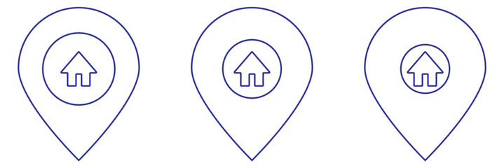 Wall Mural - address icon vector. home location icon vector