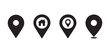 ©  Vector art Design - Map Location Pin Icons: Home, Navigation, and Geo-position Markers Set