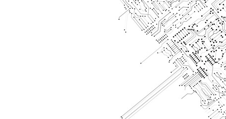 Wall Mural - abstract futuristic circuit board illustration