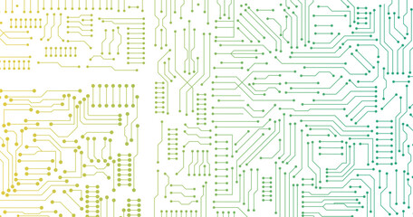Wall Mural - electronic circuit boards on a seamless white background. abstract futuristic circuit board illustra