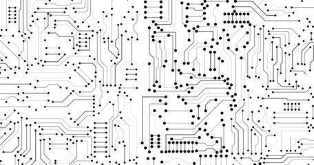 Wall Mural - vector abstract circuit board.