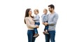 © Jessica - A family portrait of a mother and father holding their two young children