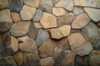 © ali - close-up of irregularly shaped natural stone wall with earthy tones and textured surfaces creating a rustic and sturdy appearance