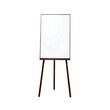 © MnDesign03 - Blank white presentation board on wooden easel isolated on transparent background