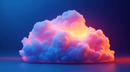 Wall Mural - online cloud service and storage system representing modern data management technology
