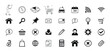 © Hafiz - Collection of modern black and white website and application icons for web design and user interfaces