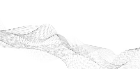 Poster - Abstract grey, white smooth element swoosh speed wave modern stream background. Wave with lines created using blend tool. Abstract frequency sound wave lines and twisted curve lines background.	