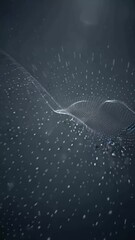 Wall Mural - Abstract particle flow dots and trajectory rhythm