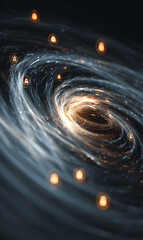 Wall Mural - cosmic vortex of energy a swirling gateway to distant worlds and mysteries of the universe unveiled 