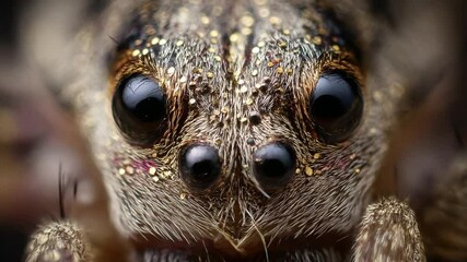 Close-up of a spider showcasing intricate details and textures