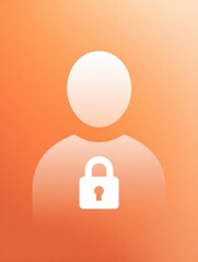 Fototapete - User Avatar With Facial Recognition Lock Overlay Indicating Secure Access to Profile Settings