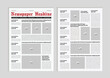© Tarek Digital - Graphical layout newspaper template. Editable magazine design or vintage old newspaper template
