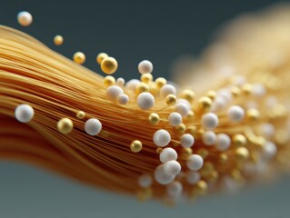 Aufkleber - Futuristic Visualization of Magnetosphere Magnetic Field Lines Protecting Earth with Dynamic Particle Interaction for Scientific Education and Tech Innovation