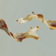 Aufkleber - Hemoglobin Test Visualization with Abstract Fluid Swirls and Microscopic Textures for Medical and Scientific Health Publications