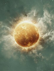 Poster - Geomagnetic Storm Visualization of the Sun with Explosive Corona Bursts and Magnetic Fields in Deep Space for Astronomy and Cosmic Phenomena Content