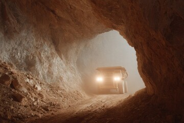 Poster - Autonomous Mining Truck with Sensor Technology Illuminating Underground Tunnel for Smart Extraction and Enhanced Workplace Safety Innovation