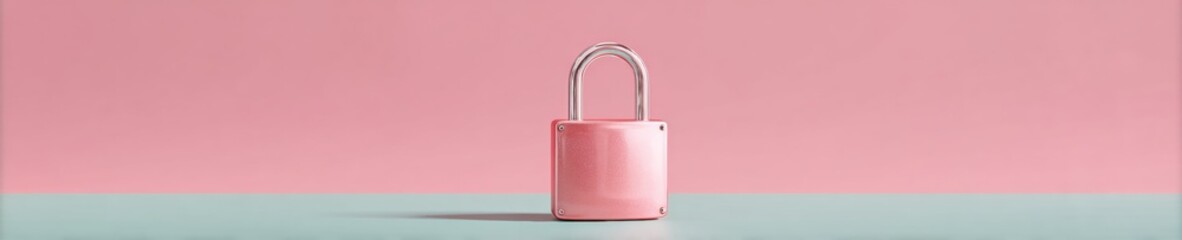 Fototapete - Premium metallic padlock icon with dimensional design inside transparent shield, symbolizing elite-level digital security and high-end protection solutions