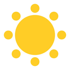 Canvas Print - sun shape symbol, vector illustration of simple yellow star