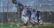 © vectorfusionart - Image of screen with biological data over diverse male soccer players during training