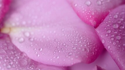 Wall Mural -  lilac rose petals with water drops