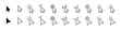 © iiierlok_xolms - Computer mouse click cursor gray arrow icons set and loading icons. Cursor icon. Vector illustration. Mouse click cursor collection.