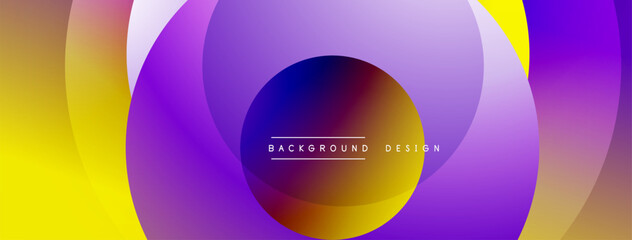 Aufkleber - Abstract colorful layers create dynamic visual effect. Gradient hues blend, forming modern background design. Smooth transitions, vibrant tones.