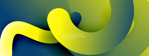 Aufkleber - Abstract fluid shapes, vibrant colors blend. Modern design, smooth gradients create dynamic composition. Minimalist aesthetic, perfect backdrop.