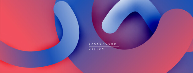 Poster - Abstract fluid shapes, vibrant colors blend. Modern design, smooth gradients create dynamic composition. Background texture suggests movement.