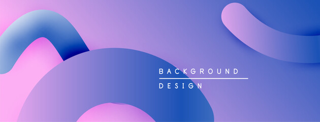 Leinwandbilder - Abstract fluid shapes, purple hues, pink accents. Modern design, gradient effect, simple background texture. Minimalist composition.