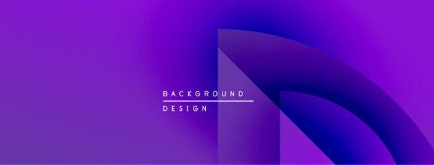 Leinwandbilder - Purple gradient background design features curved shapes. Text reads background design. Modern, abstract visual presentation.
